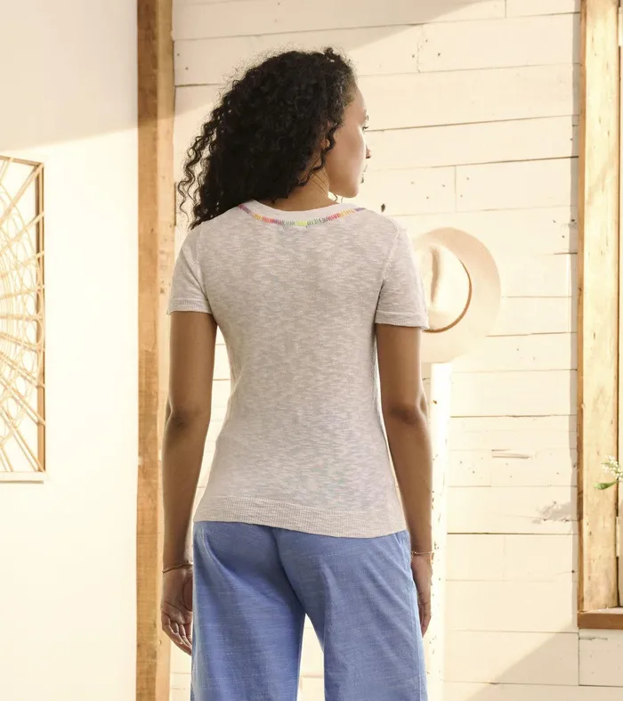 Simone Knit Tee 8211 White Hatley