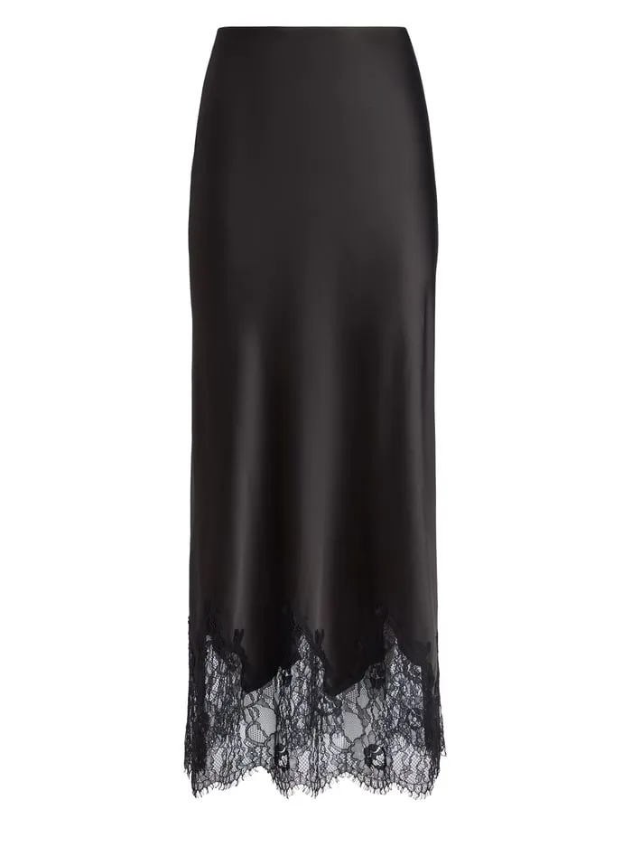 Skirts Women Alice Olivia Maeve Slip Skirt Black
