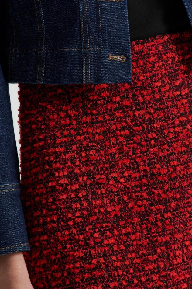 Skirts Women Scanlan Theodore BOUCLE MINI Red Skirts Women Scanlan Theodore BOUCLE MINI Red