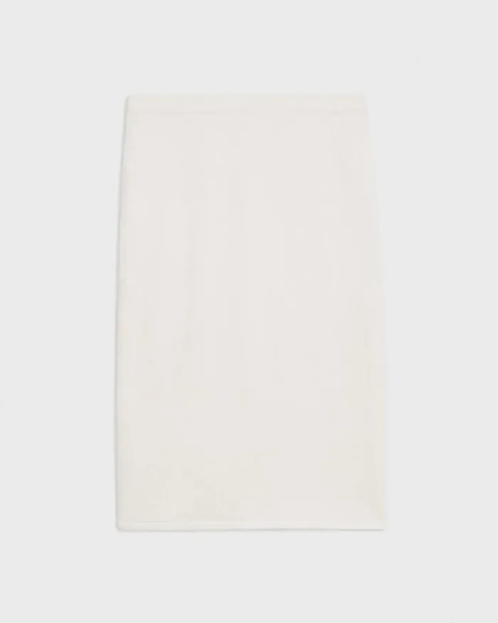 Skirts Women Theory Slim Pencil Skirt In Regal Wool New Ivory