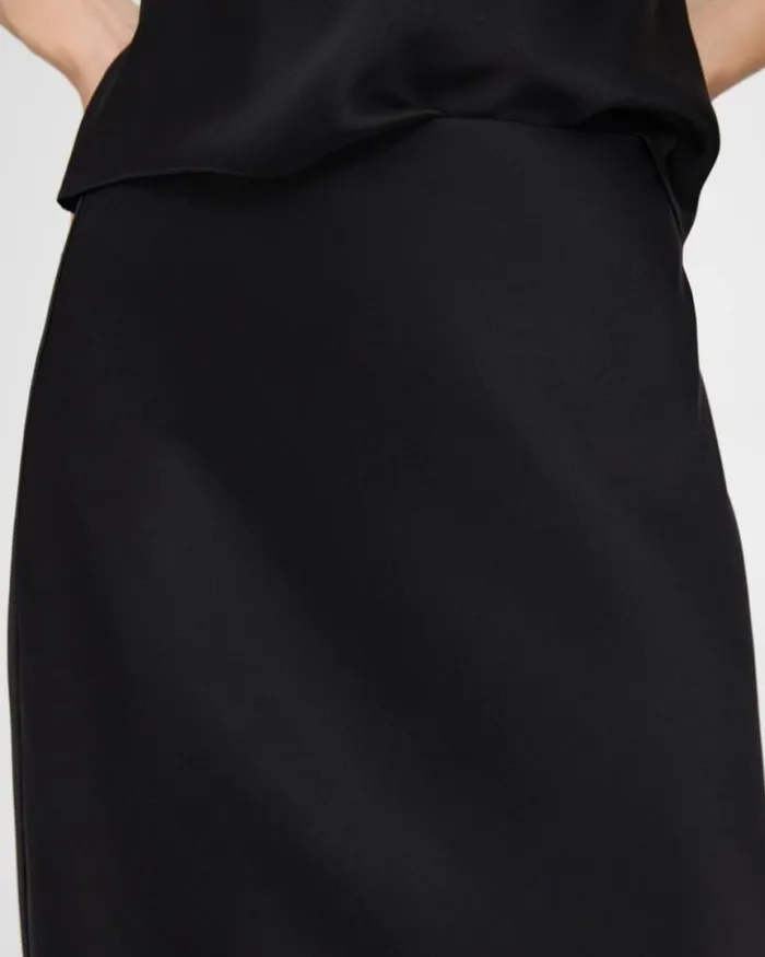 Skirts Women Theory Slip Skirt In Satin Black Skirts Women Theory Slip Skirt In Satin Black