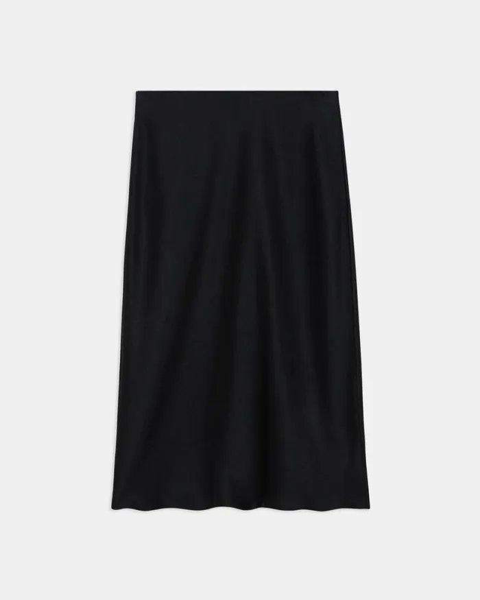 Skirts Women Theory Slip Skirt In Satin Black Skirts Women Theory Slip Skirt In Satin Black