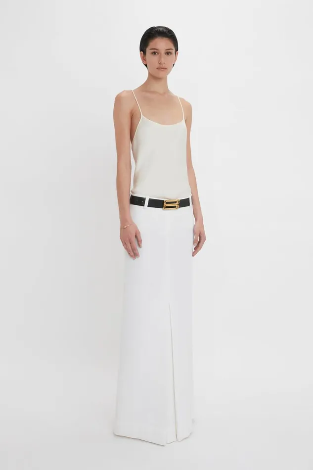 Skirts Women Victoria Beckham Exclusive Tailored FloorLength Pleated Skirt In Ivory