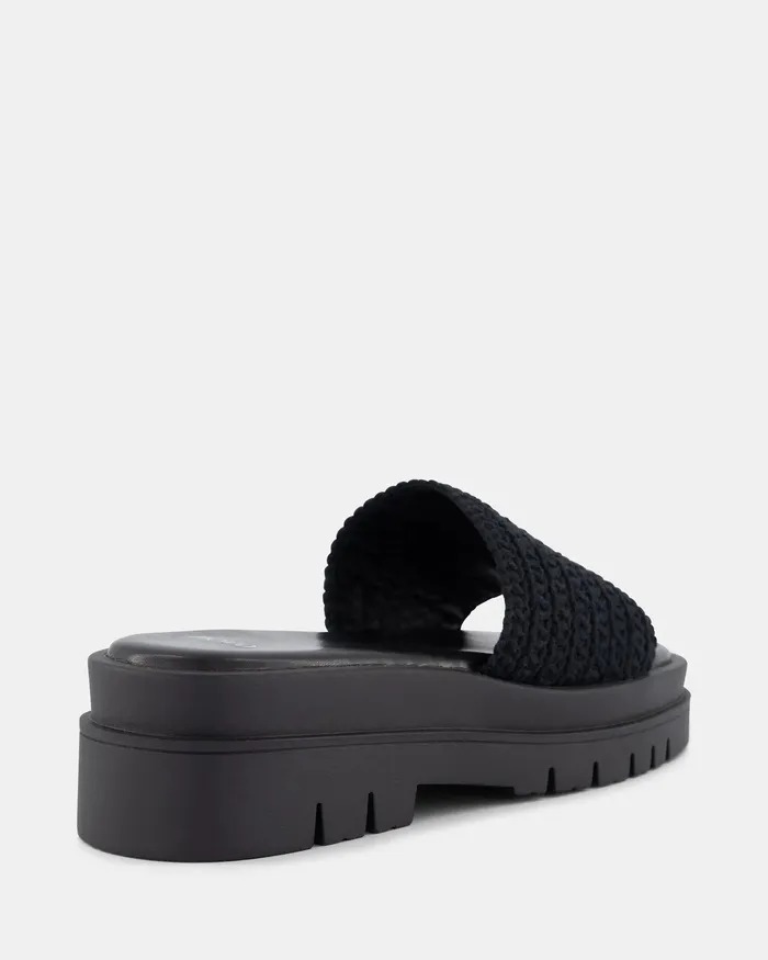 Slides NOVO Shoes Women SCULLY BLACK Flatform
