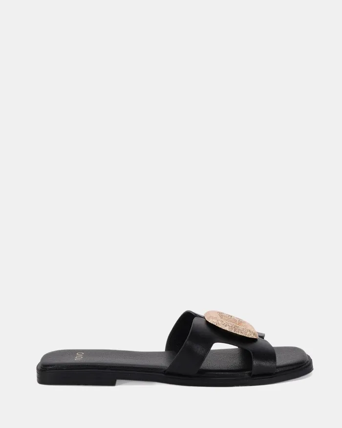 Slides RAYA BLACK Sandals 8211 NOVO Shoes Women