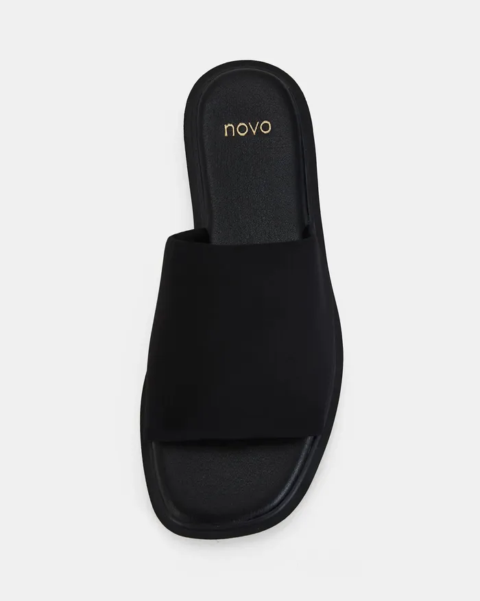 Slides TEANA BLACK Sandals 8211 NOVO Shoes Women