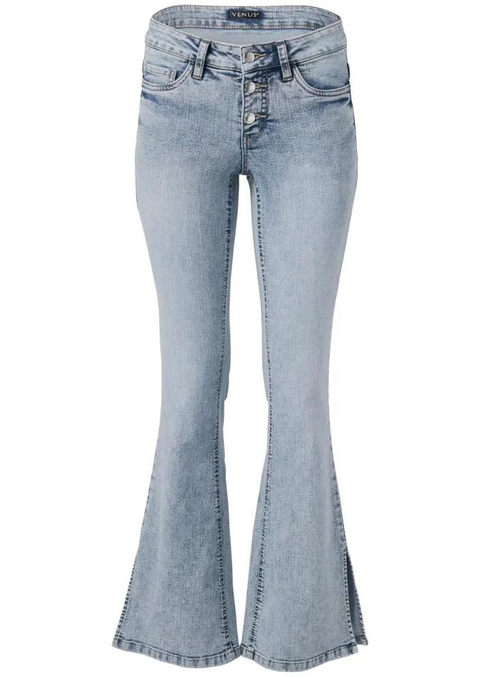 SLIT DETAIL BOOTCUT JEANS Light Wash Women VENUS Bootcut and Flare