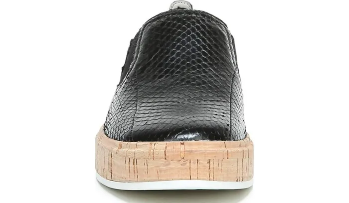Sneakers Women Franco Sarto Daine 2 Slip On Sneaker Black Snake Leather