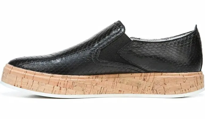 Sneakers Women Franco Sarto Daine 2 Slip On Sneaker Black Snake Leather