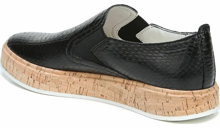 Sneakers Women Franco Sarto Daine 2 Slip On Sneaker Black Snake Leather