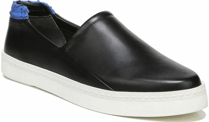Sneakers Women Franco Sarto Franco Alma Slip On Sneaker Black Leather