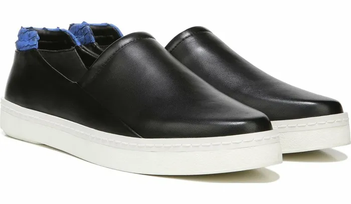 Sneakers Women Franco Sarto Franco Alma Slip On Sneaker Black Leather