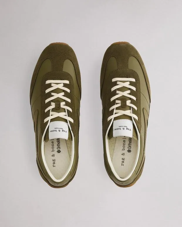 Sneakers Women Rag and Bone Slim Retro Runner Sneaker Martini Olive