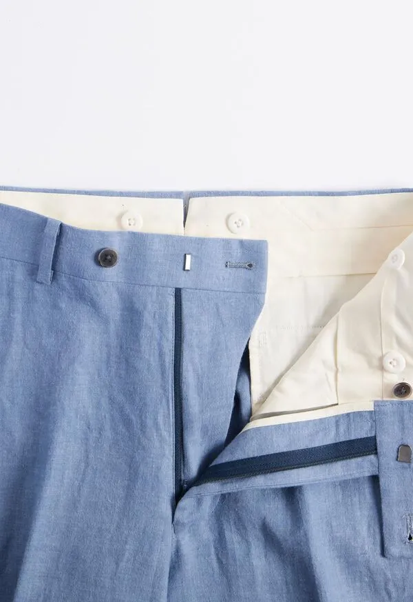 Soft Linen Canvas Dress Trouser Corn Flower Blue Mens Dress Pants Paulstuart Soft Linen Canvas Dress Trouser Corn Flower Blue Mens Dress Pants Paulstuart