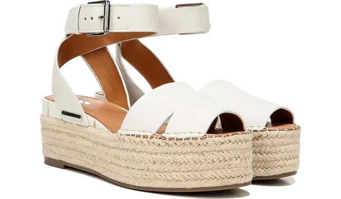 Spadrilles Women Franco Sarto Sarto Lexie Espadrille Platform Sandal Putty Leather