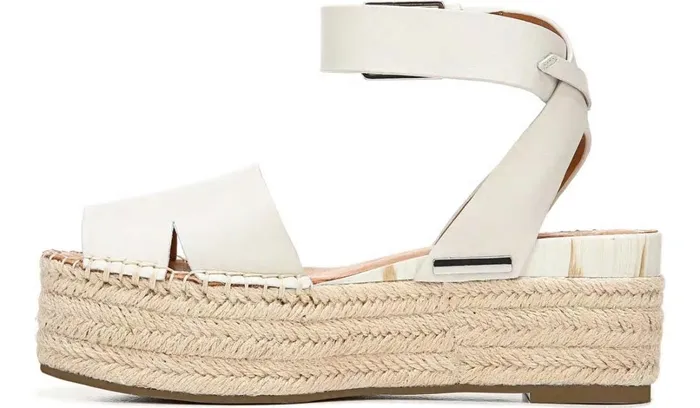 Spadrilles Women Franco Sarto Sarto Lexie Espadrille Platform Sandal Putty Leather