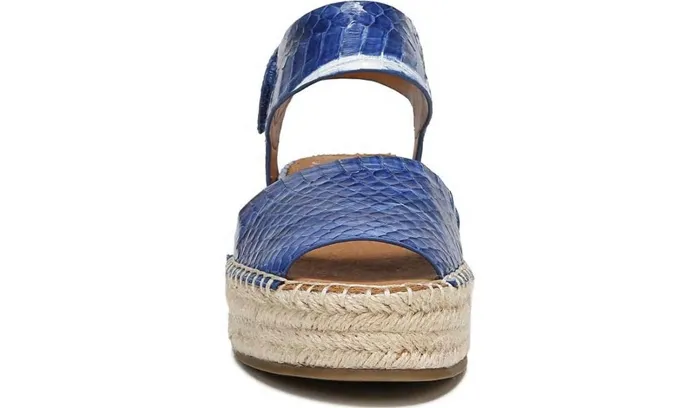 Spadrilles Women Franco Sarto Sarto Oak 3 Espadrille Sandal Blue Snake Leather