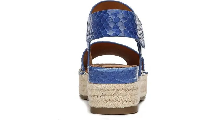 Spadrilles Women Franco Sarto Sarto Oak 3 Espadrille Sandal Blue Snake Leather
