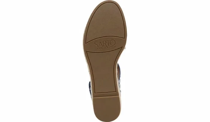 Spadrilles Women Franco Sarto Sarto Oak 3 Espadrille Sandal Blue Snake Leather