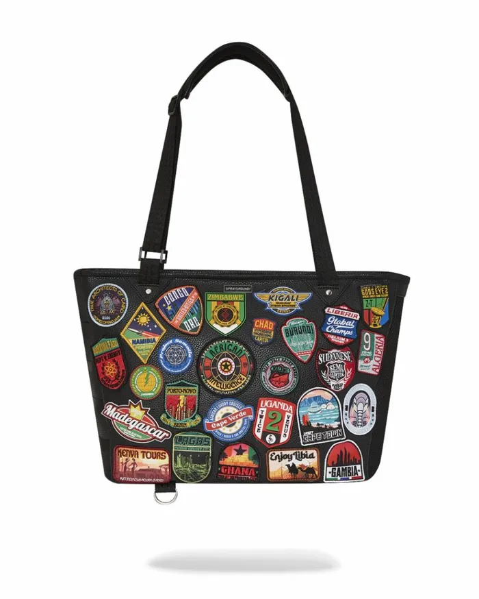 SPRAYGROUND AI THE 54 PATCHES OF AFRICA CARGO TOTE Bags