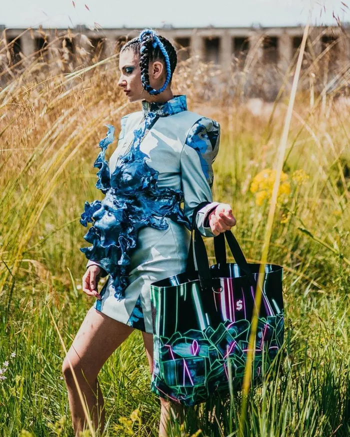 SPRAYGROUND CRYPTO STACKS TOTE Bags
