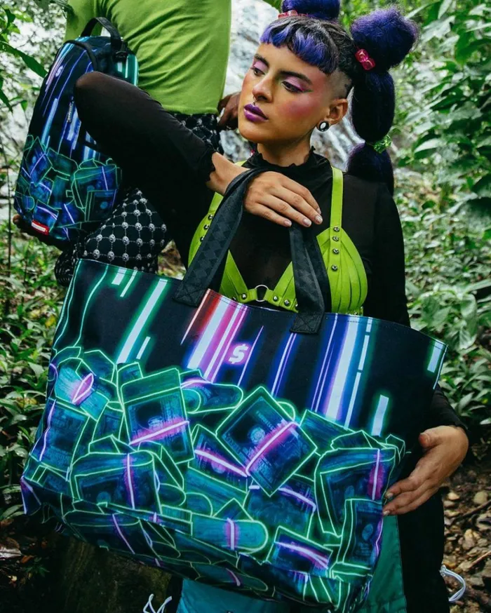 SPRAYGROUND CRYPTO STACKS TOTE Bags