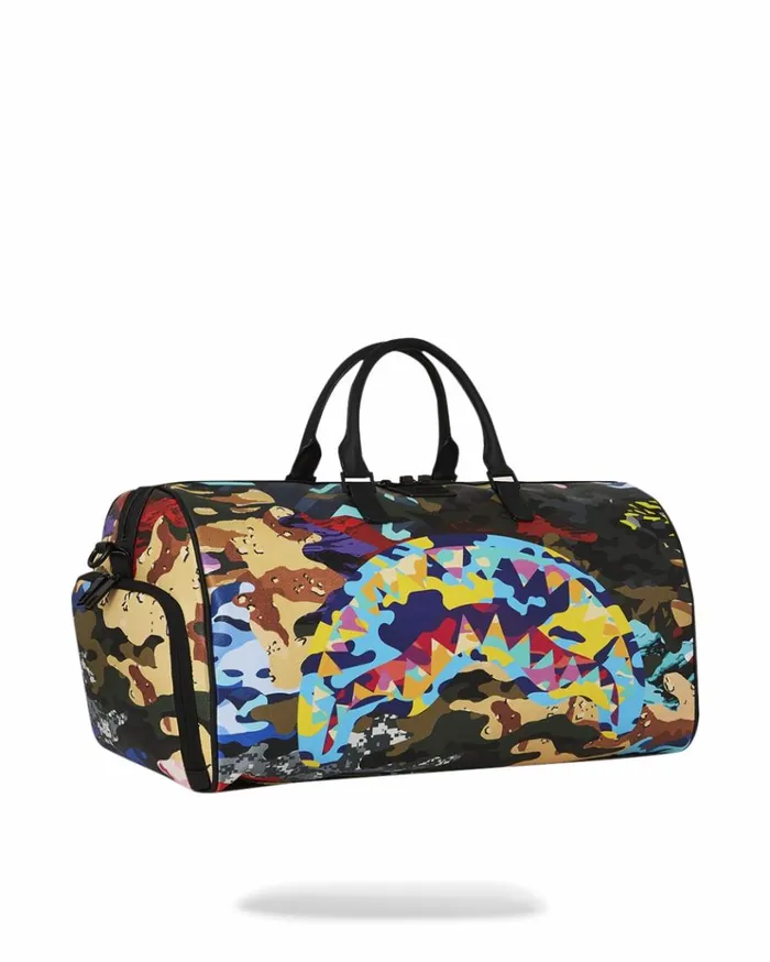 SPRAYGROUND SLICED AND DICED CAMO DUFFLE Bags