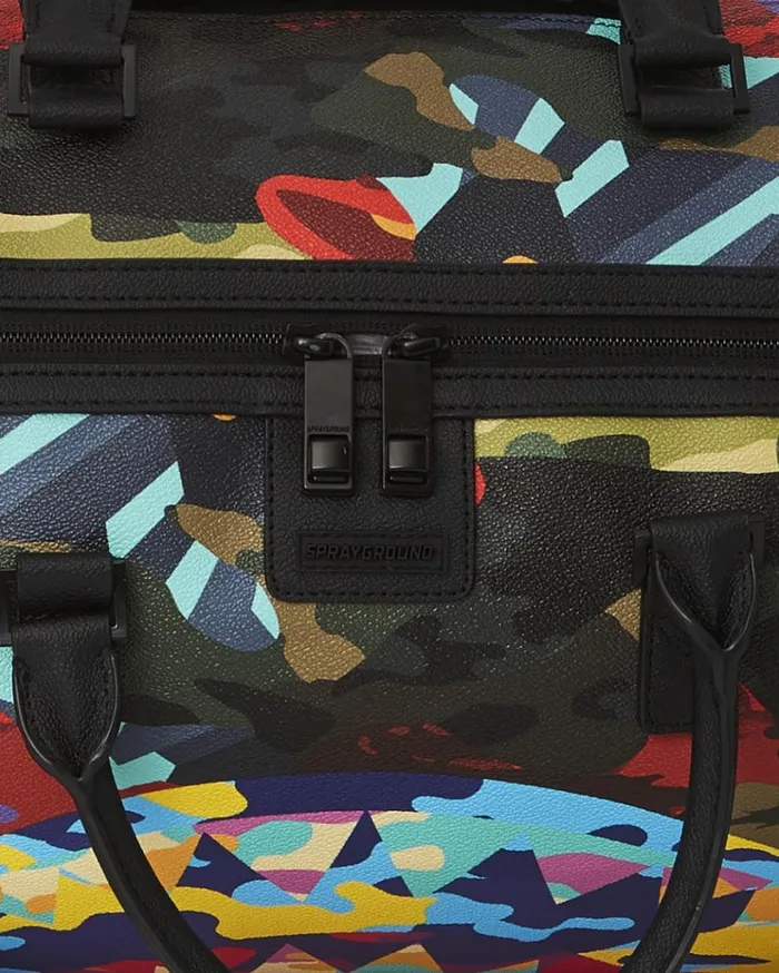 SPRAYGROUND SLICED AND DICED CAMO DUFFLE Bags