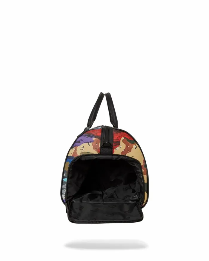 SPRAYGROUND SLICED AND DICED CAMO DUFFLE Bags