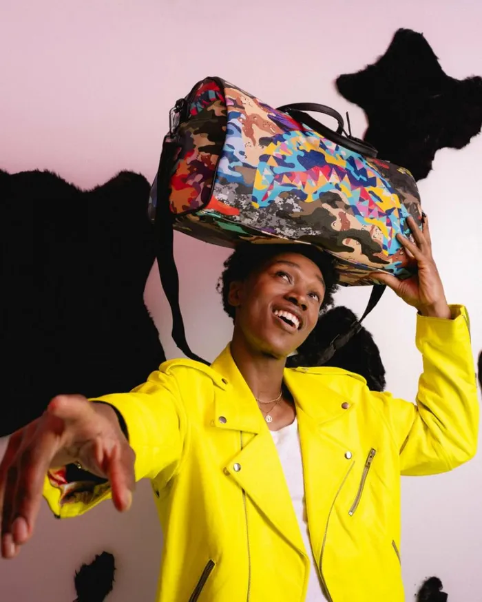 SPRAYGROUND SLICED AND DICED CAMO DUFFLE Bags