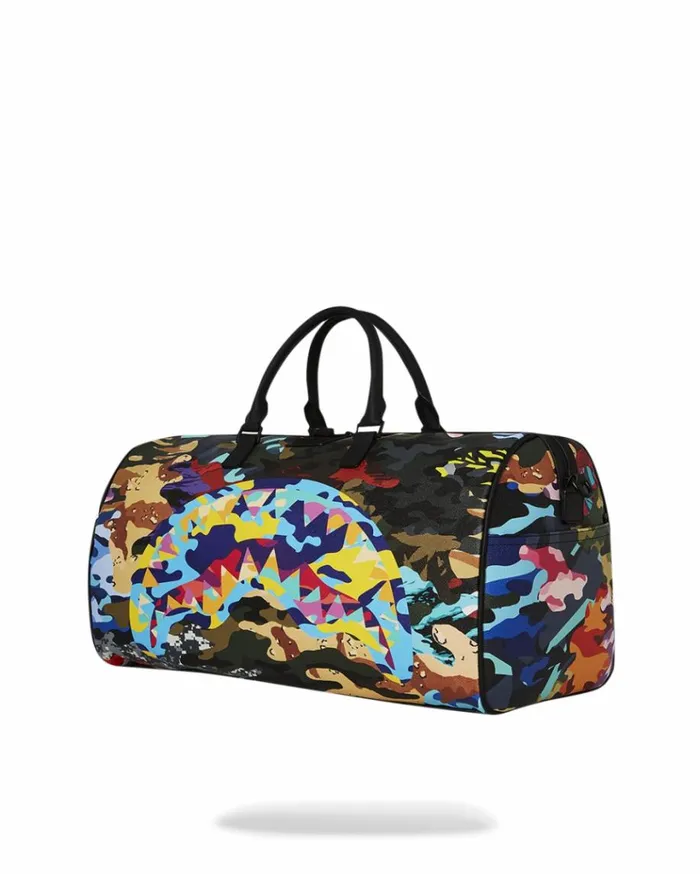 SPRAYGROUND SLICED AND DICED CAMO DUFFLE Bags
