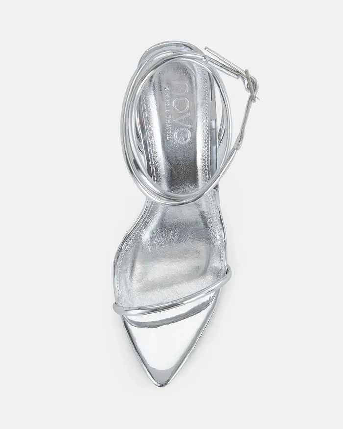 Stilettos Women NOVO Shoes PURPOSE MT SILVER Closed Toe Heels