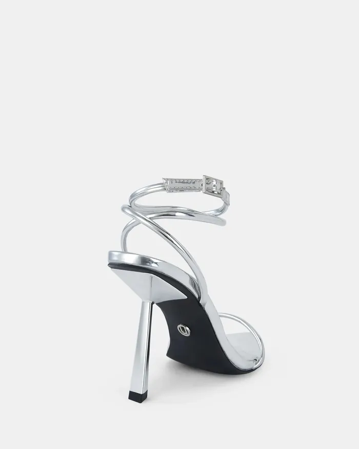 Stilettos Women NOVO Shoes PURPOSE MT SILVER Closed Toe Heels