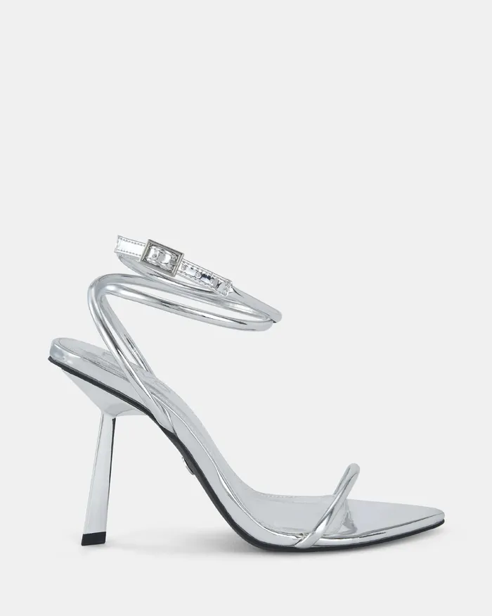 Stilettos Women NOVO Shoes PURPOSE MT SILVER Closed Toe Heels