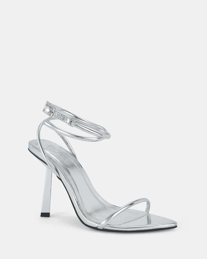 Stilettos Women NOVO Shoes PURPOSE MT SILVER Closed Toe Heels