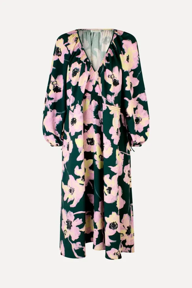 Stine Goya Dresses Heather Dress 8211 Filigran Flower Green 8211 Women