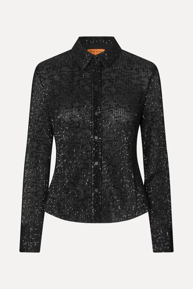 Stine Goya Exclusives Long Sleeve Buttondown 8211 Black 8211 Women