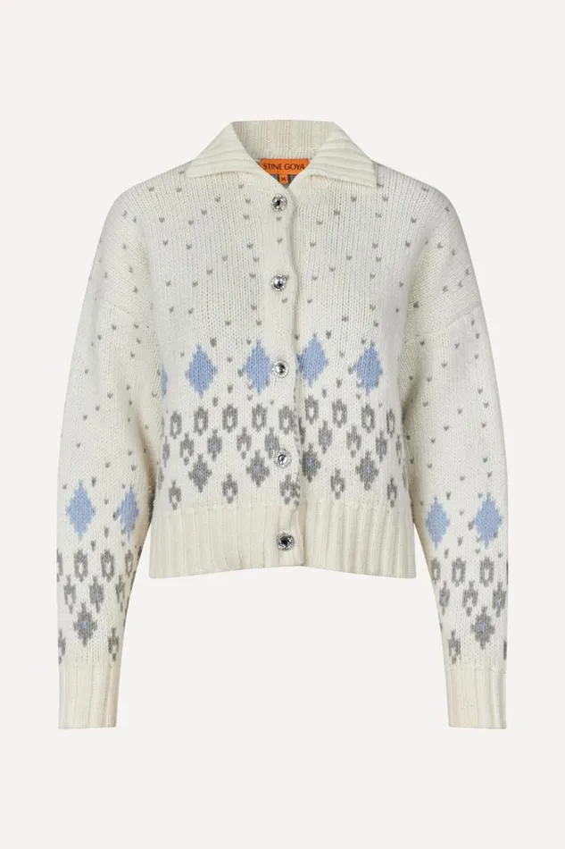 Stine Goya Knitwear Rylee Cardigan 8211 Beaded Fairisle 8211 Women