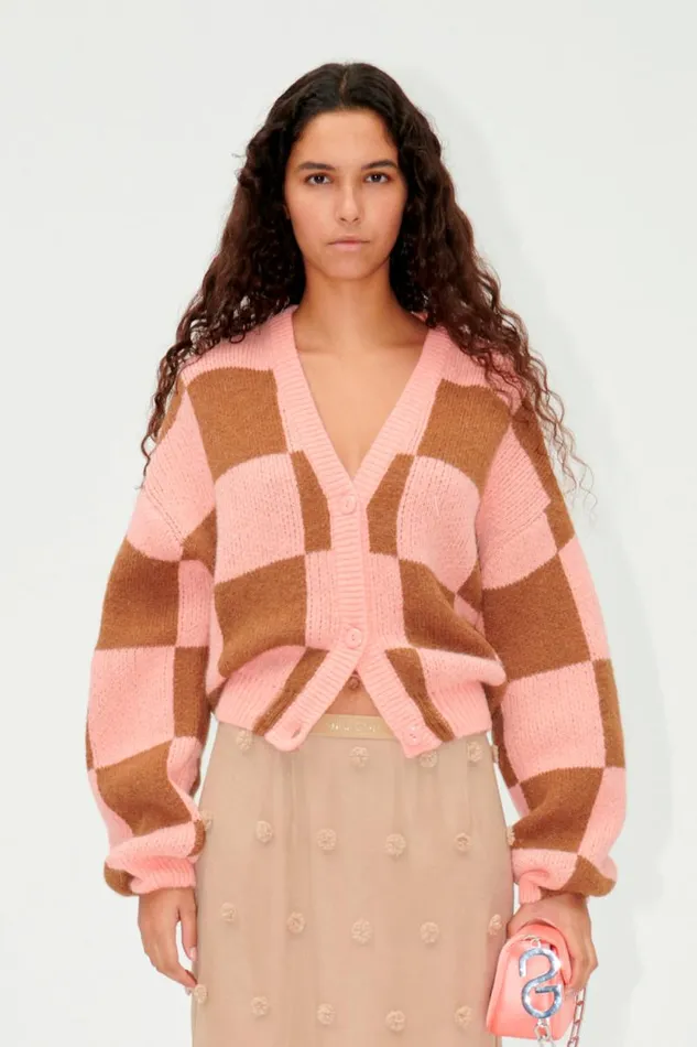 Stine Goya Knitwear SGAmara Cardigan 8211 Rosewood 8211 Women