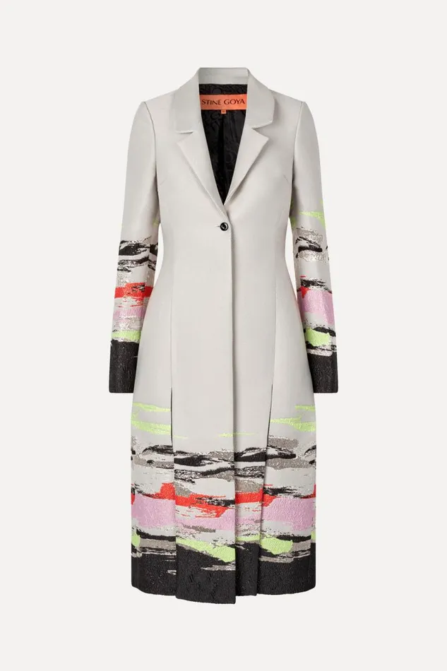Stine Goya Outerwear SGAneta Coat 8211 Abstract Strokes 8211 Women