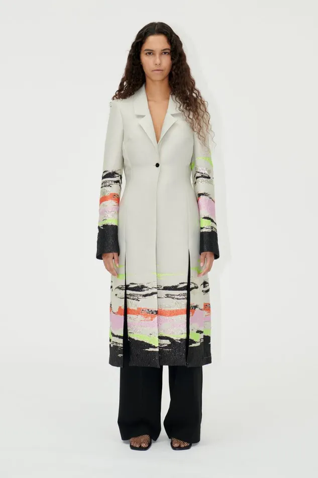 Stine Goya Outerwear SGAneta Coat 8211 Abstract Strokes 8211 Women