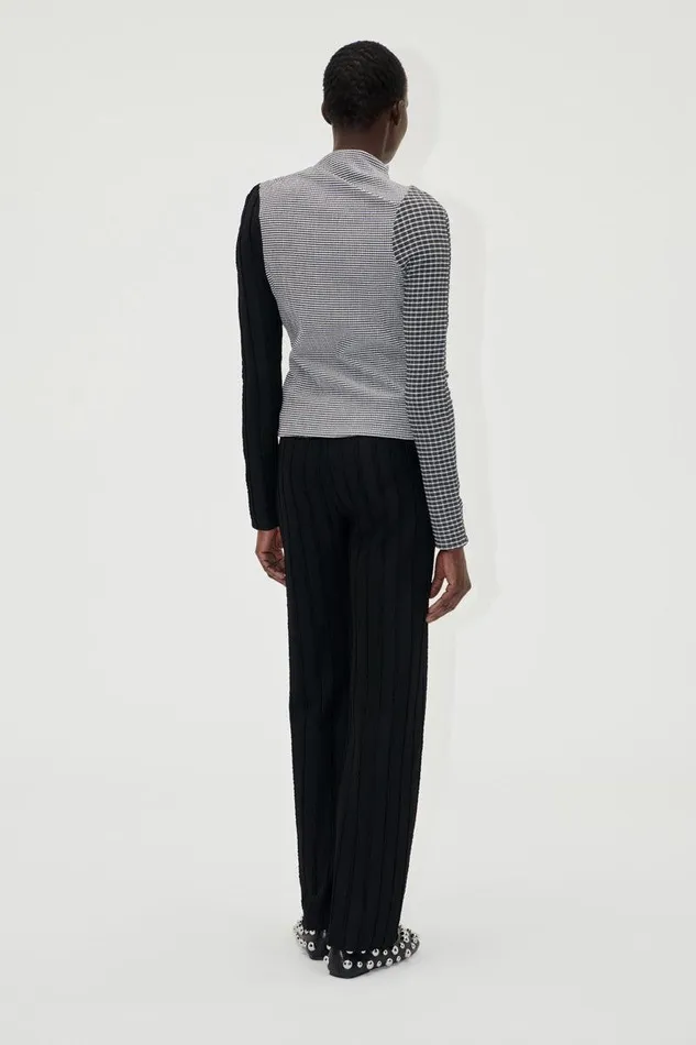 Stine Goya Pants Elasticated Straight Long Pants 8211 Black White 8211 Women