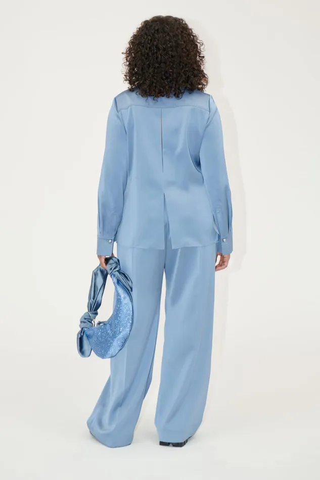 Stine Goya Tops and Shirts Collared Fitted Shirt 8211 Infinity Blue 8211 Women