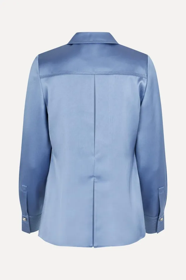 Stine Goya Tops and Shirts Collared Fitted Shirt 8211 Infinity Blue 8211 Women