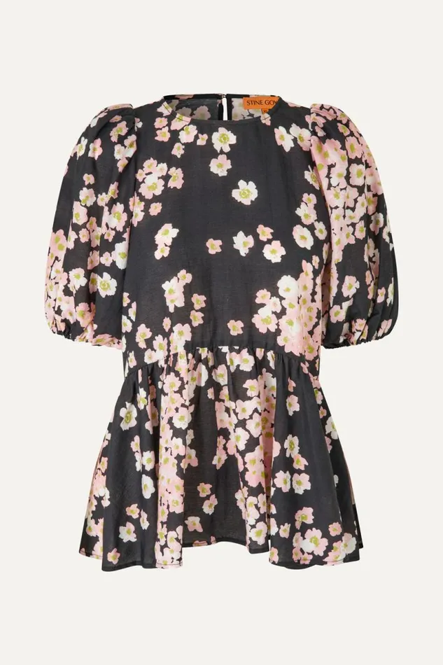 Stine Goya Tops and Shirts SGLiw Top 8211 Pink Ditzy Flowers 8211 Women