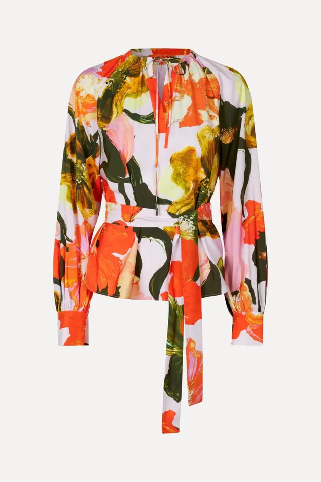 Stine Goya Tops and Shirts SGVianna Blouse 8211 Summer Day Poppies 8211 Women Stine Goya Tops and Shirts SGVianna Blouse 8211 Summer Day Poppies 8211 Women