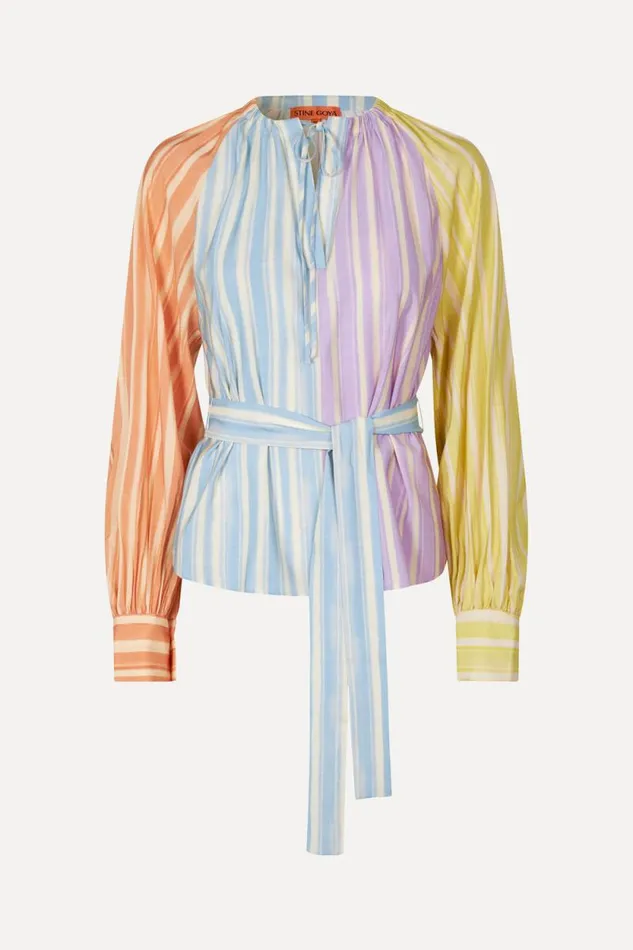 Stine Goya Tops and Shirts SGVianna Blouse 8211 Summer Stripes 8211 Women