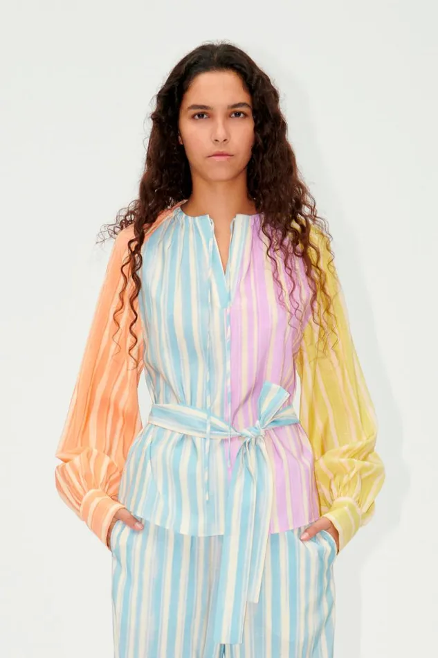 Stine Goya Tops and Shirts SGVianna Blouse 8211 Summer Stripes 8211 Women