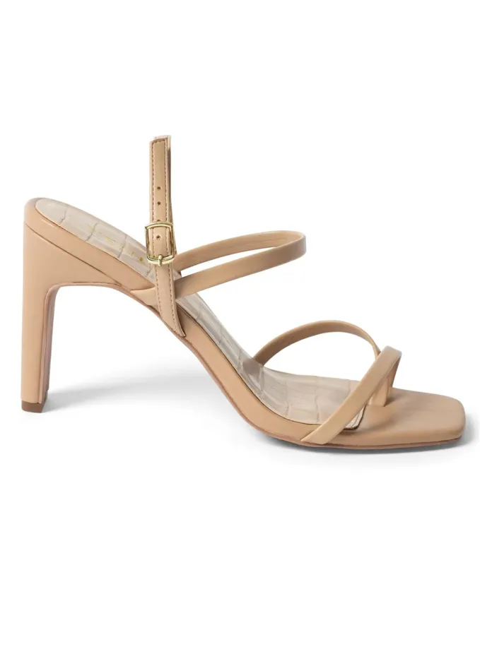 Strappy Toe Loop Heels Nude Women VENUS Heels