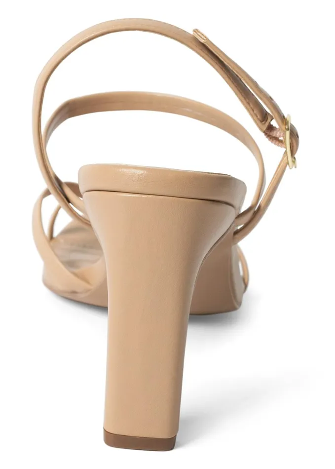 Strappy Toe Loop Heels Nude Women VENUS Heels